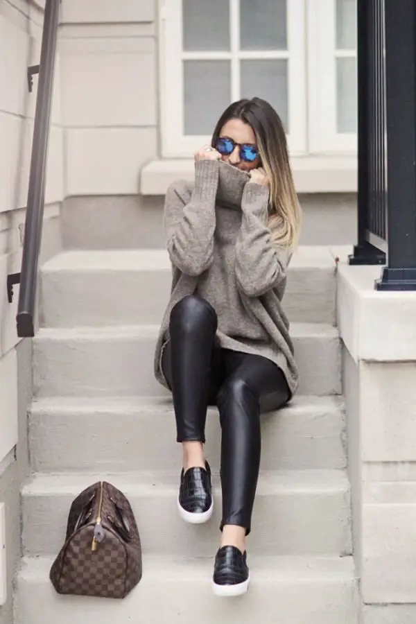 pullover-and-leggings-knit-and-leather-combo