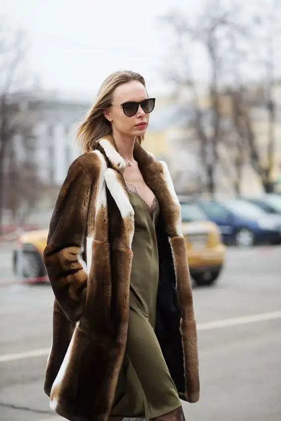 slip-dress-and-gorgeous-fur-coat