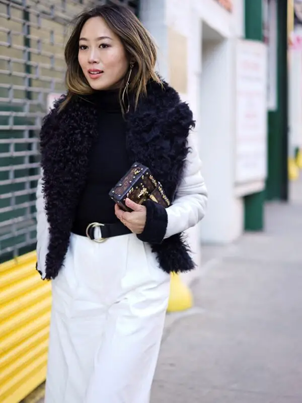 1-classy-fur-vest-with-petite-outfit