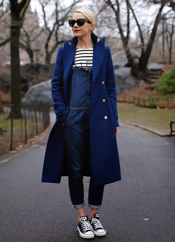 1-denim-overalls-with-striped-sweater-and-structured-sailor-coat