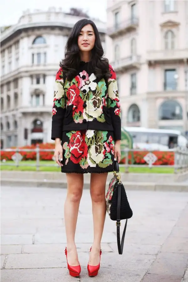 1-floral-print-matching-set-with-red-pumps