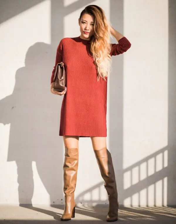 1-leather-boots-with-knitted-dress-2