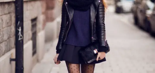 1-leather-jacket-with-navy-dress