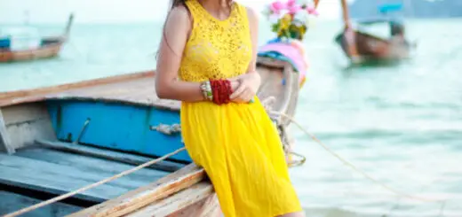 1-neon-yellow-crochet-dress-with-strappy-sandals