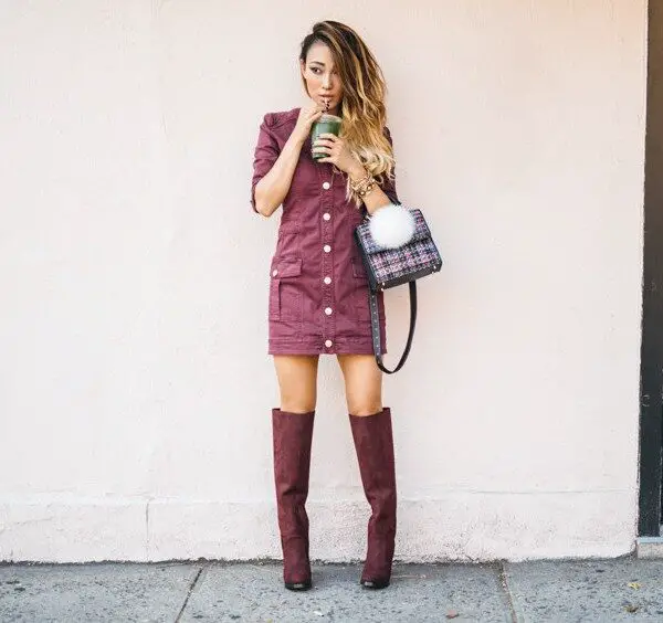 1-purple-military-dress-with-suede-tall-boots
