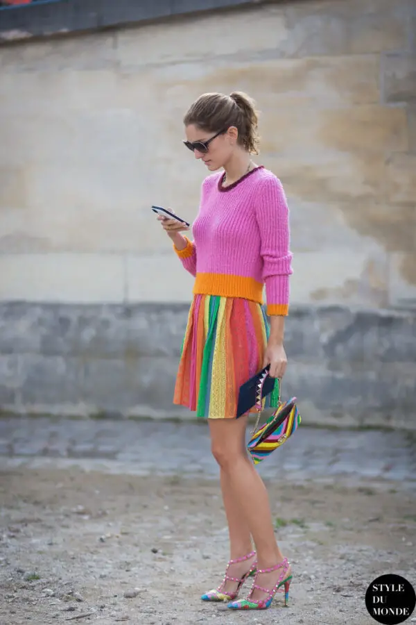 1-rainbow-striped-skirt-with-shoes-and-pink-sweater