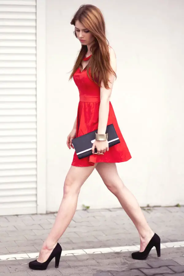 1-red-dress-with-elegant-clutch-and-chunky-heels