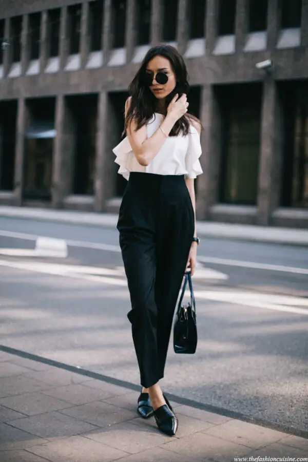1-ruffled-top-and-high-waist-pants-with-loafers