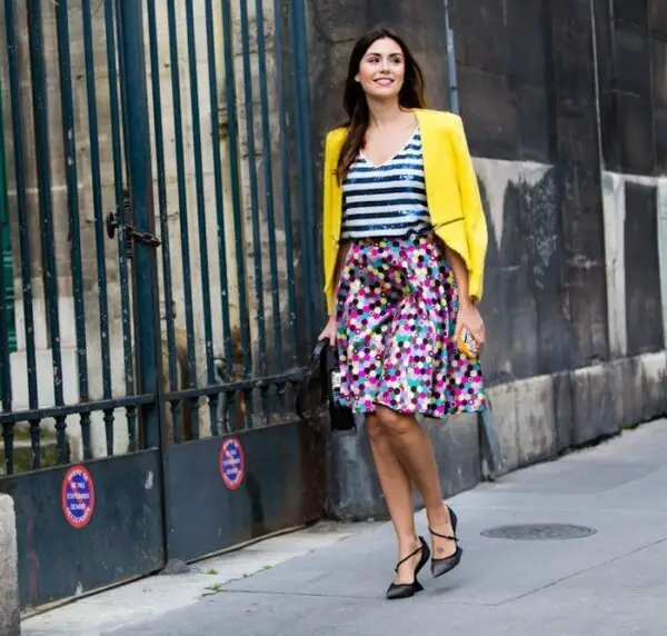 1-sequin-striped-top-with-printed-skirt-and-yellow-blazer-1