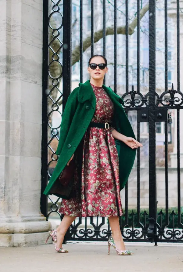 1-silk-dress-with-forest-green-coat