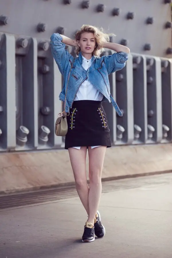2-denim-jacket-with-button-down-shirt-and-skirt