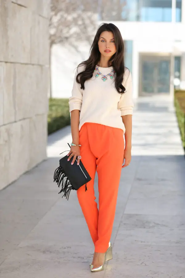 2-orange-dress-pants-with-chic-sweater