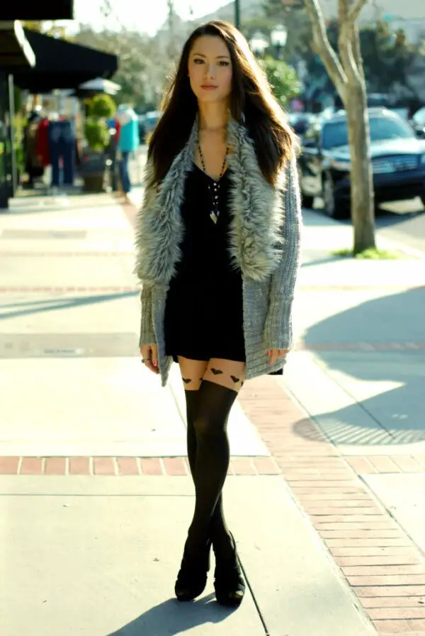 3-black-dress-with-knitted-cardigan-2