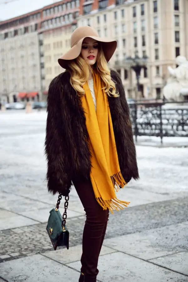3-floppy-hat-with-fur-coat-and-burgundy-jeans-1