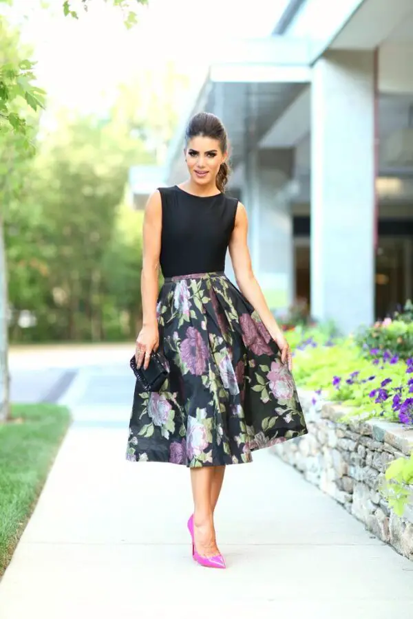 3-floral-skirt-with-black-top