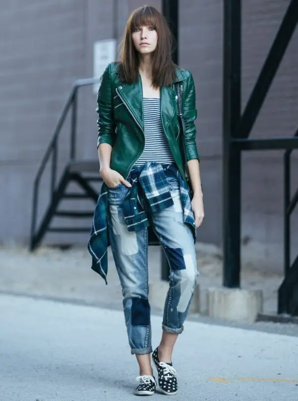 3-patchwork-jeans-with-green-leather-jacket