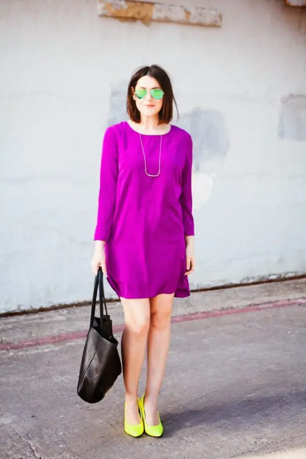 3-purple-dress-with-yellow-pumps
