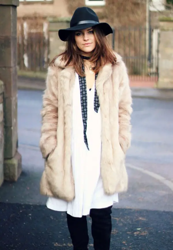 3-white-dress-with-fur-coat-and-jeans
