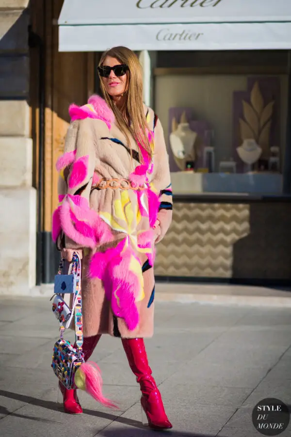 4-avant-garde-coat-with-pink-boots-and-colorful-bags