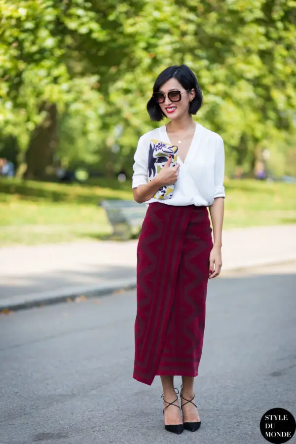 4-burgundy-wrap-skirt-with-chic-blouse