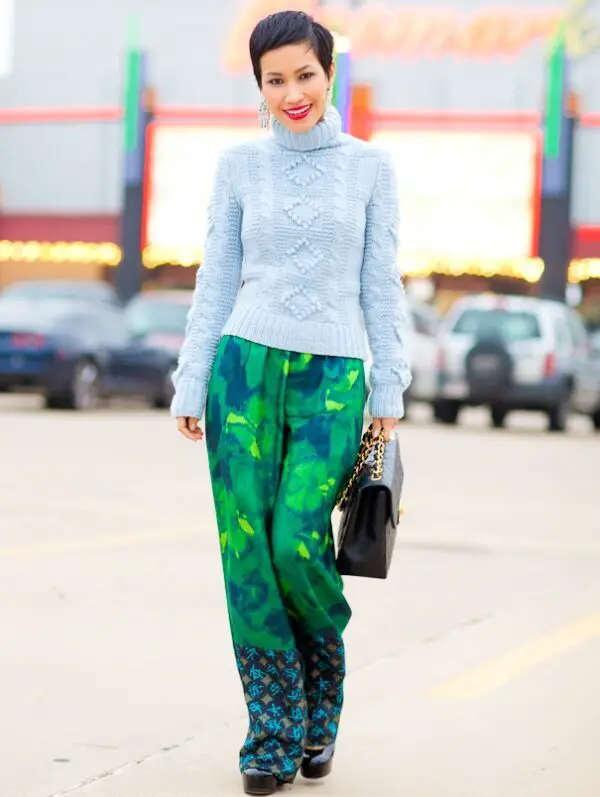 4-colorful-palazzo-pants-with-turtleneck-sweater