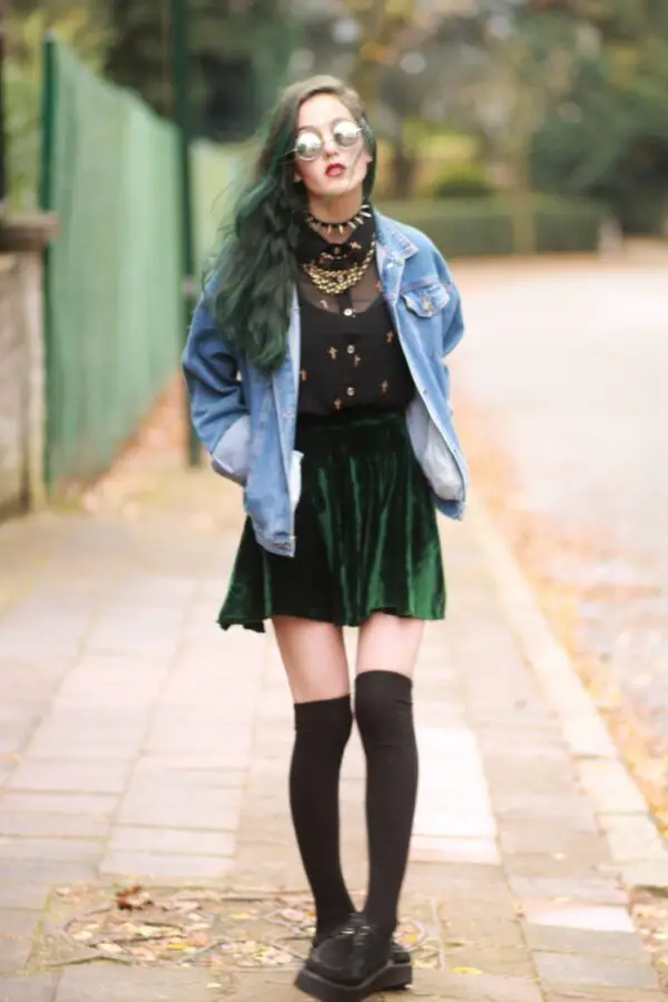 4-grunge-outfit-with-denim-jacket-1