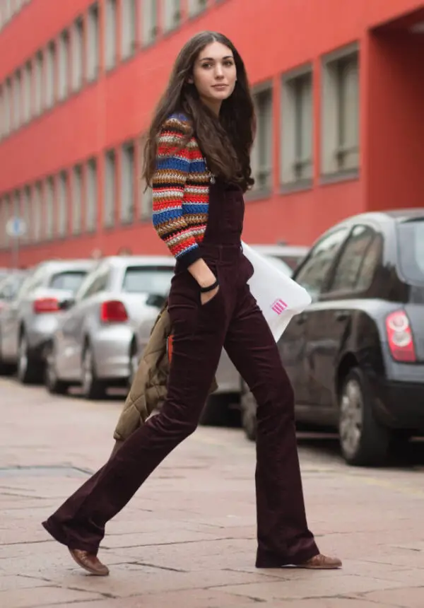 4-knitted-rainbow-stripe-sweater-with-burgundy-overalls