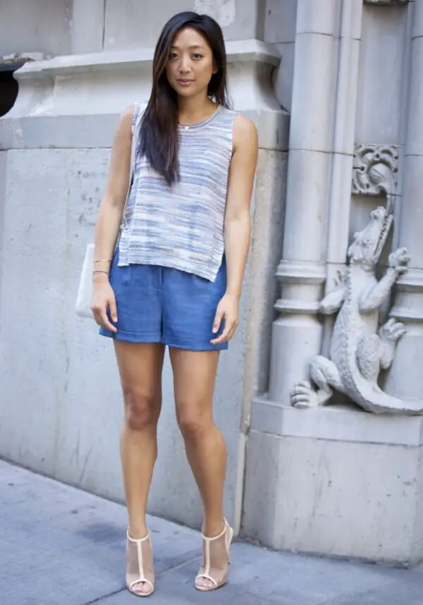 5-chambray-shorts-with-casual-tank