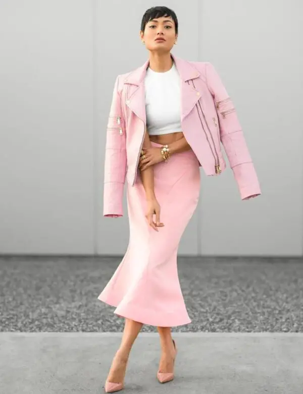 5-mermaid-skirt-with-pink-leather-jacket