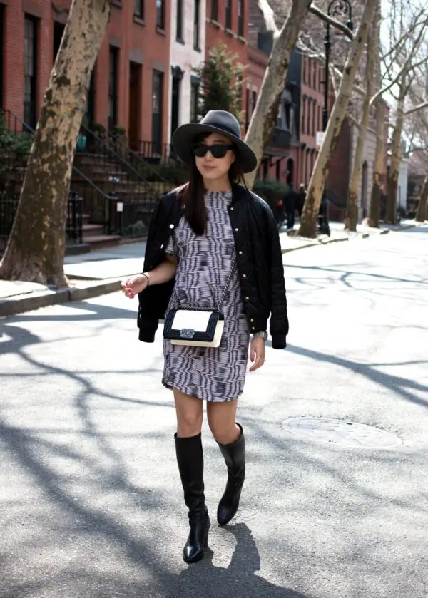 5-printed-dress-with-boots-and-hat
