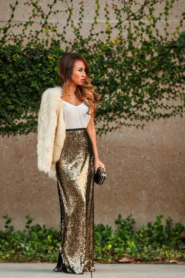 5-sequin-maxi-skirt-with-tank-top-and-fur-coat