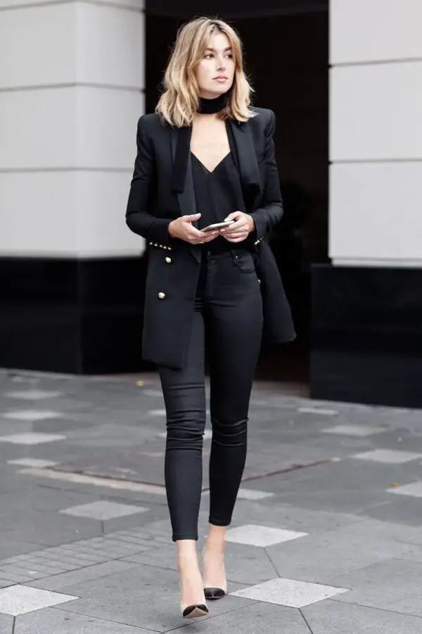 5-tuxedo-blazer-and-slim-scarf-with-skinny-black-jeans-1