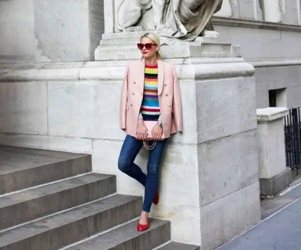 6-pink-coat-with-rainbow-striped-tee-and-jeans-e1455352403454