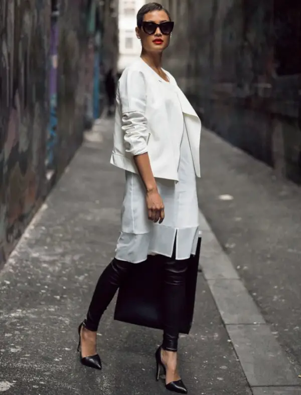 7-white-blazer-with-leather-leggings-and-dress