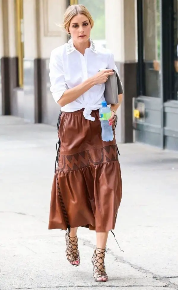 7-white-tie-front-top-with-flowy-leather-skirt