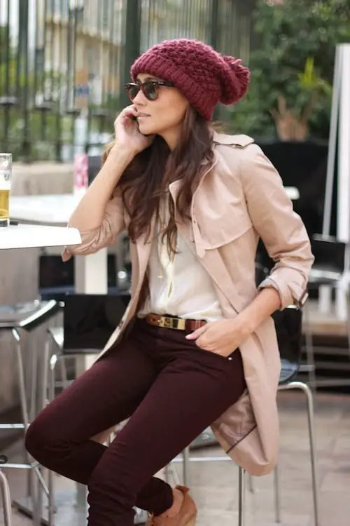 brown-top-and-burgundy-pants