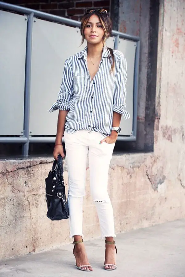 button-up-shirt-blue-and-white-stripes