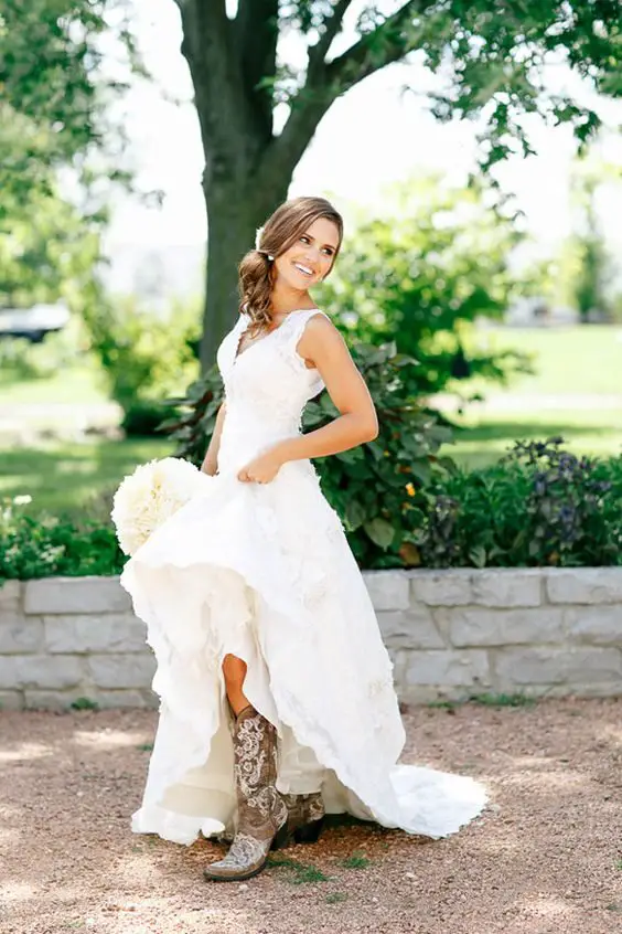 country-bridal-look