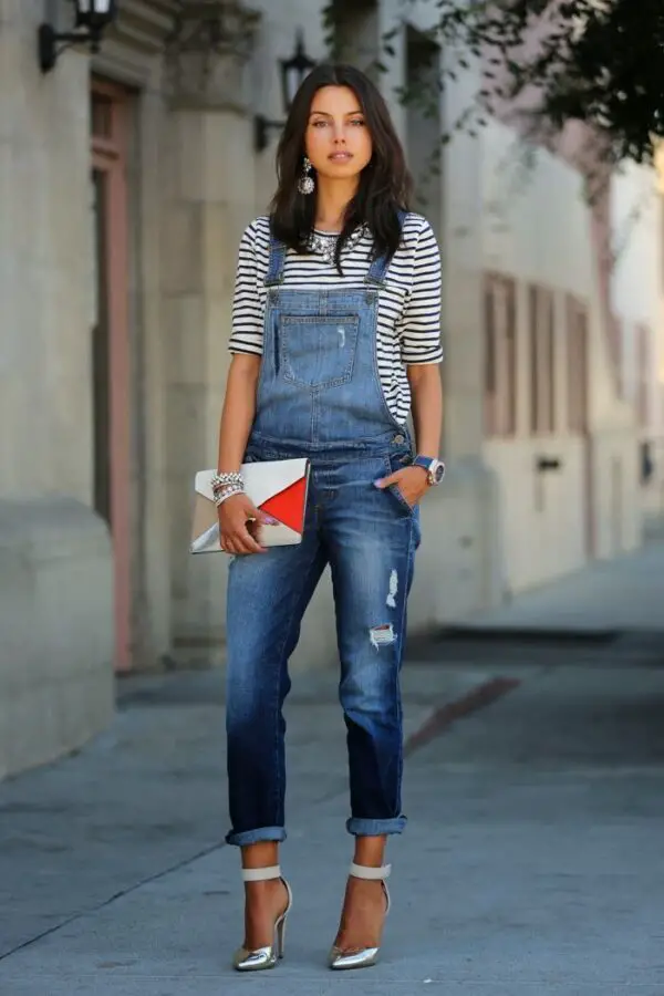 denim-overalls-and-striped-shirt