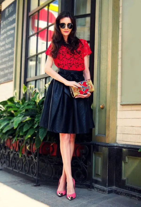 full-leather-skirt-red-lace-top
