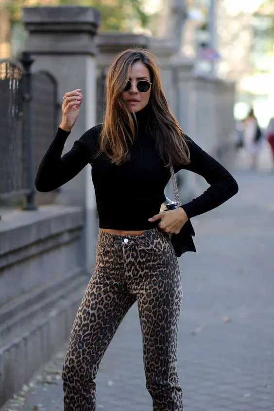 Mens Pleasures Green Denim Leopard Print Jeans Pants Size 32 | eBay