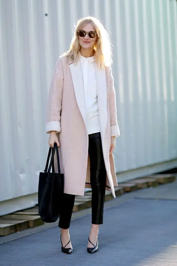 long-pink-coat-for-work