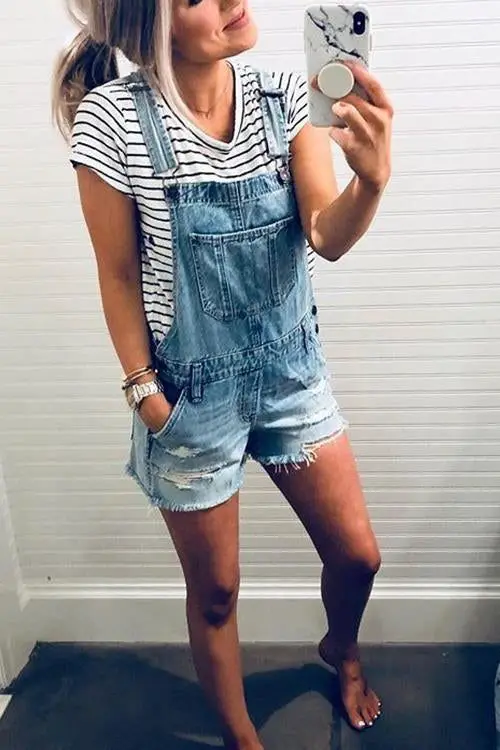 ripped-demin-romper-and-striped-t-shirt