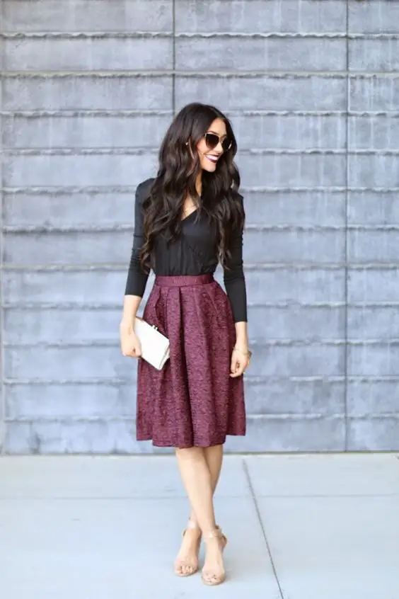 skirt-and-shirt-outfit