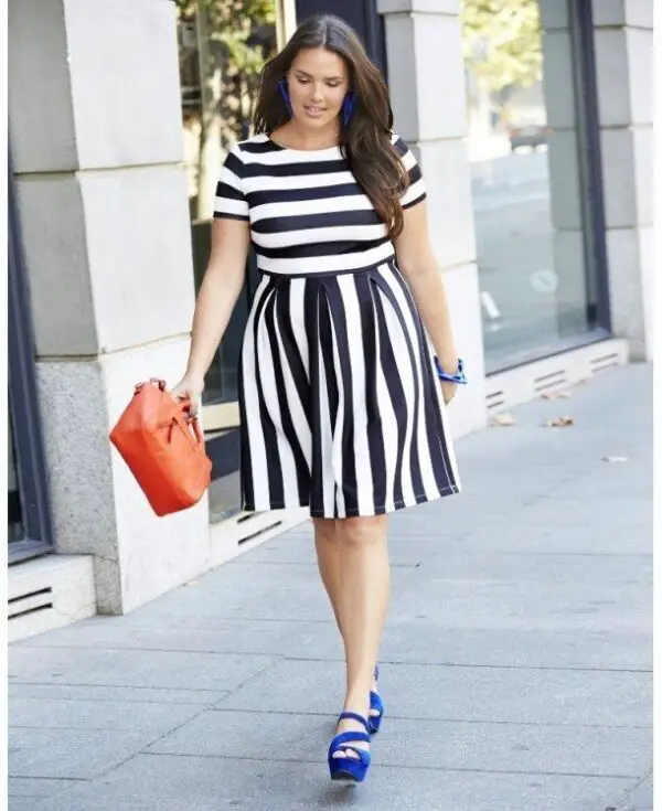 striped-fit-and-flare-dress