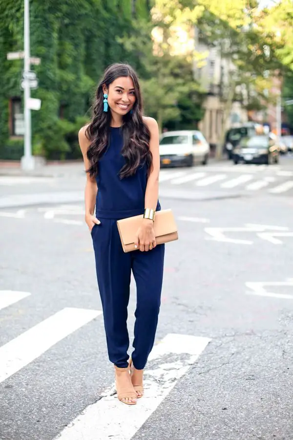 tan-and-blue-outfit
