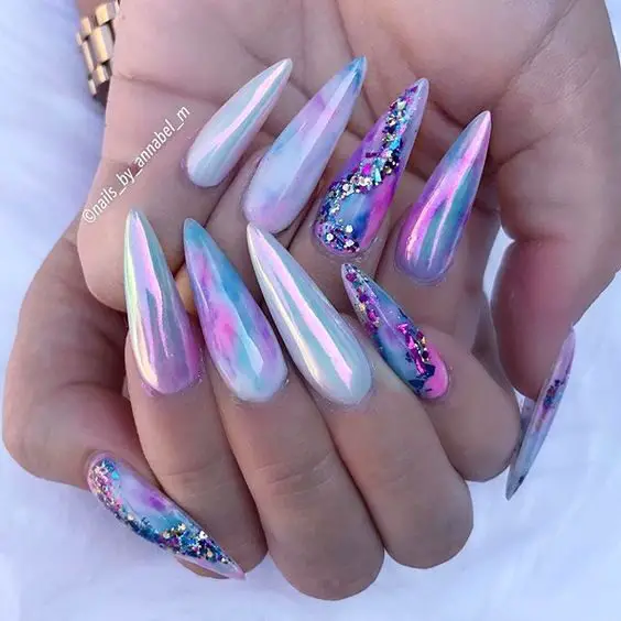 unicorn-stiletto-nails
