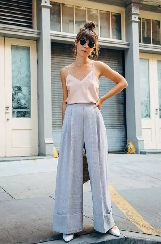 wide-legged-pants-and-cami-outfit